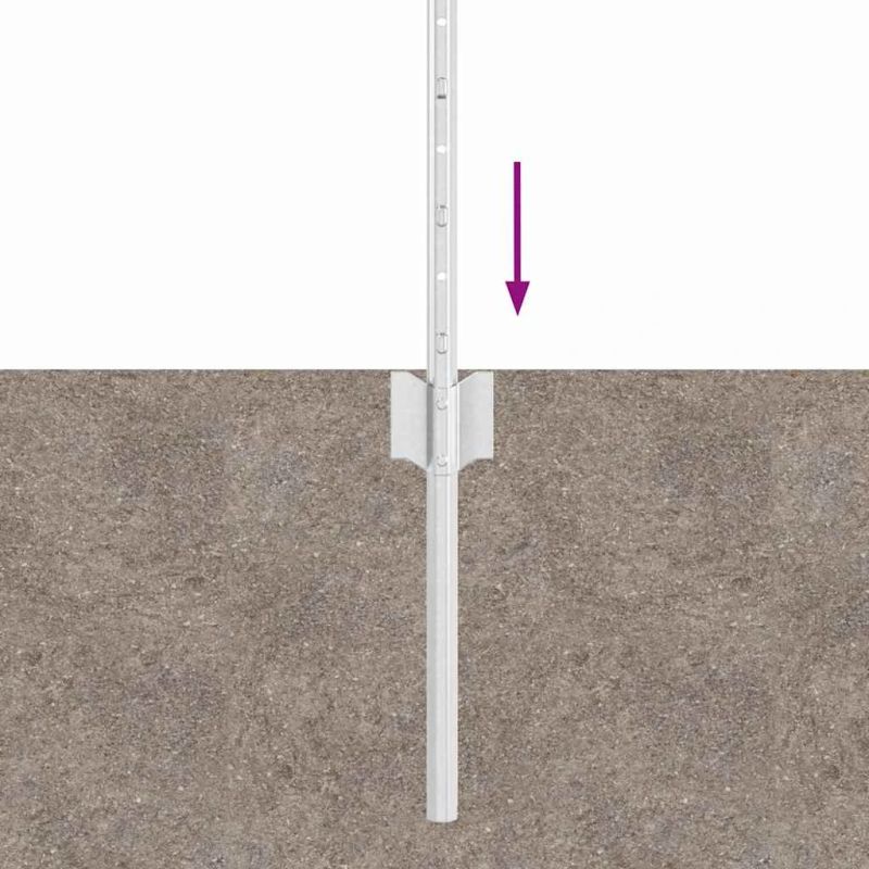 vidaXL Žoga āķis 5 pcs Sudraba 80 cm Tērauds