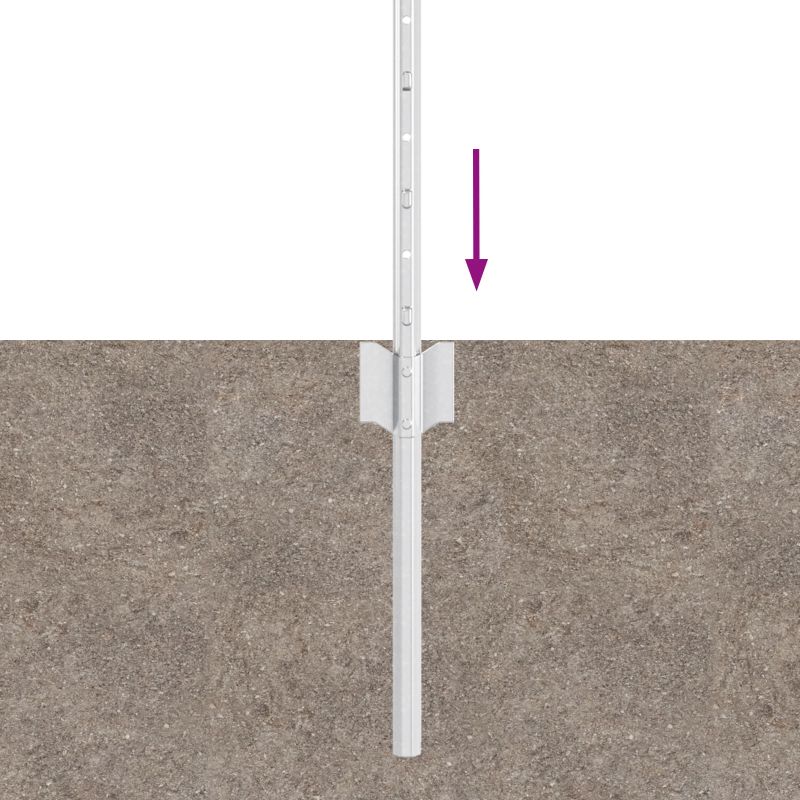 vidaXL Žoga āķis 11 pcs Sudraba 80 cm Tērauds