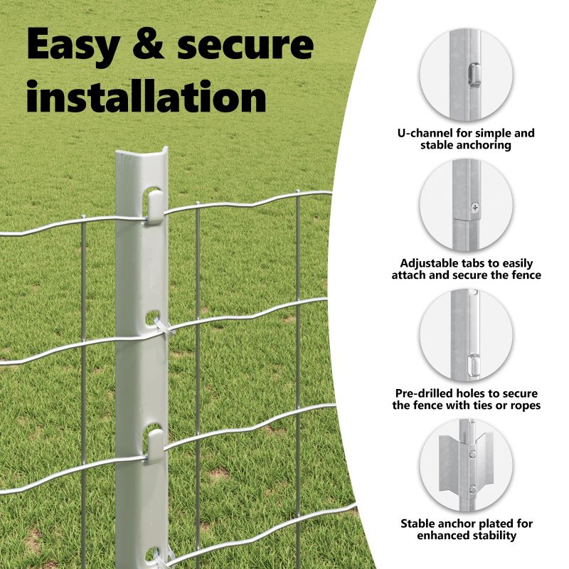 vidaXL Žoga āķis 5 pcs Sudraba 100 cm Tērauds