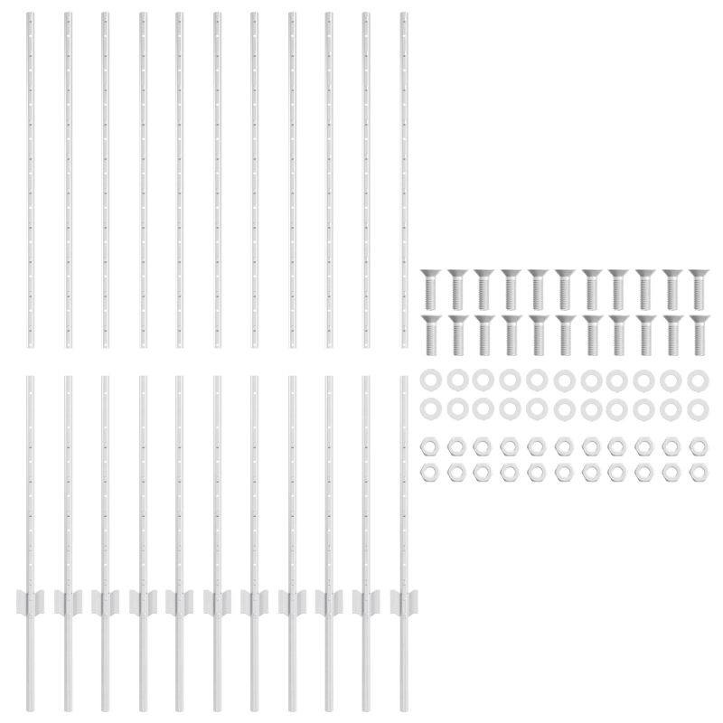 vidaXL Žoga āķis 11 pcs Sudraba 140 cm Tērauds