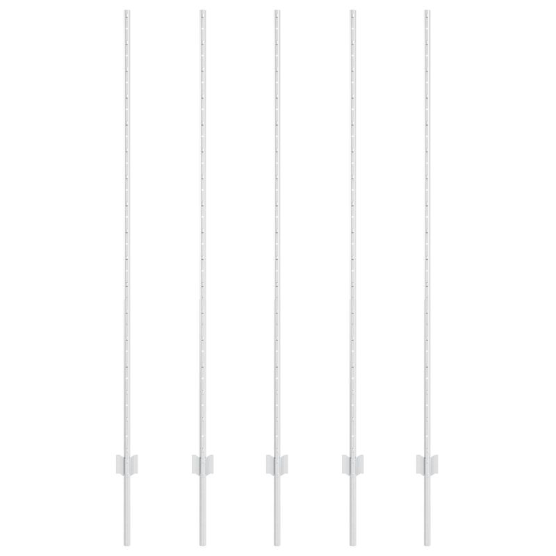 vidaXL Žoga āķis 5 pcs Sudraba 160 cm Tērauds