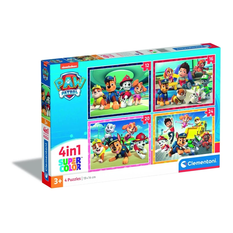 Dėlionė Clementoni PAW PATROL 4IN1 21513. 19 cm x 14 cm