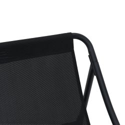 vidaXL Dārza mēbeles ar spilvenu 2 pcs Melna 81 x 60.5 x 71 cm