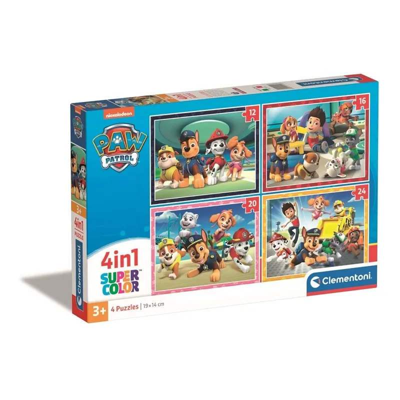 Dėlionė 4in1 Clementoni PAW PATROL 4IN1 21513, 19 cm x 14 cm, 72 vnt.