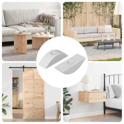 vidaXL Pusmēness mazgāšanas gultnis 2 pcs Balts M6 Polipropilēns