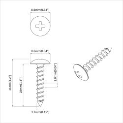 vidaXL Tapping nagla 8219 pcs Melna Tērauds