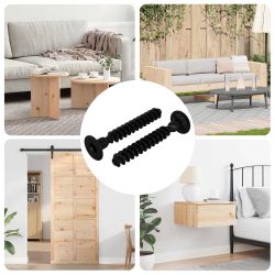 vidaXL Kontaktligzdas skrūve 2 pcs Melna M5 x 40 mm Dzelzs