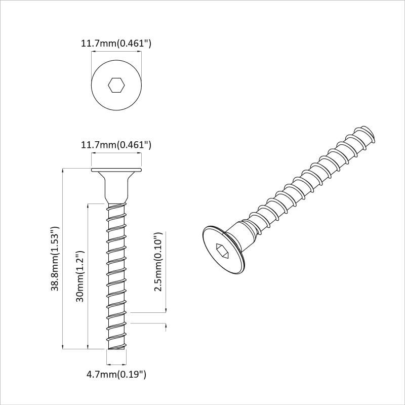 vidaXL Kontaktligzdas skrūve 2 pcs Melna M5 x 40 mm Dzelzs