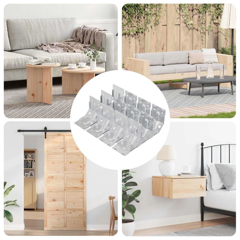 vidaXL Turētājs 12 pcs Cinkots 106 x 55 x 1,5mm Tērauds