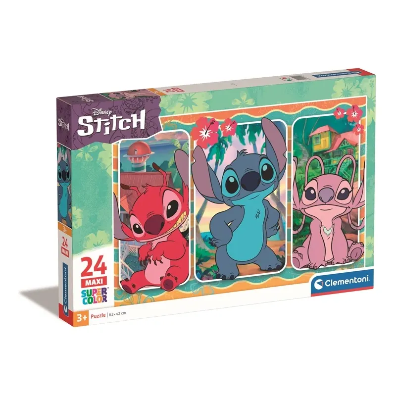 Puzle Clementoni DISNEY STITCH 24029, 62 cm x 42 cm, 24 gab.