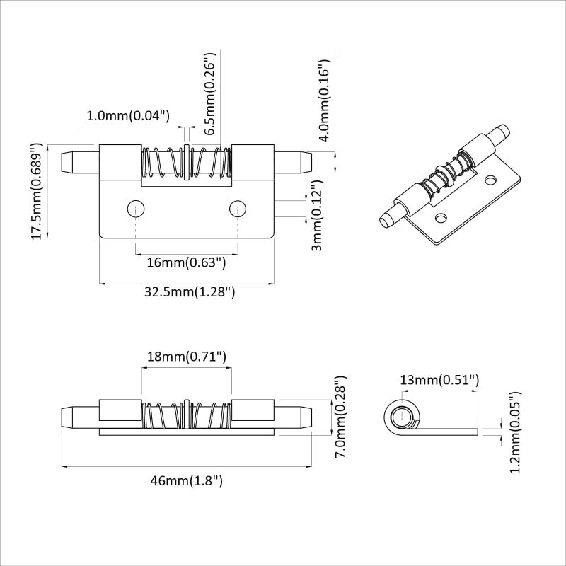 vidaXL Slēdzene 1800 pcs Sudraba 46 x 17 x 1,2 mm Tērauds