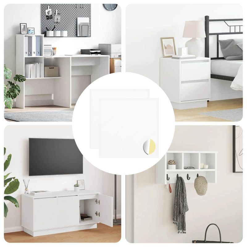 vidaXL Uzlīme 2 pcs Balts DIA 20 x 0,5 mm Papīrs