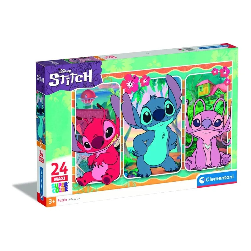 Puzle Clementoni DISNEY STITCH 24029, 62 cm x 42 cm, 24 gab.