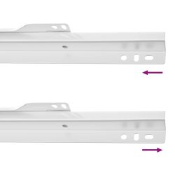 vidaXL Kastīšu sliede 2 pcs Balts 350 mm Tērauds