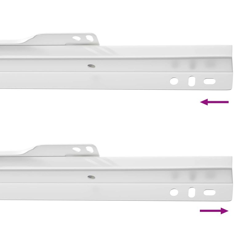 vidaXL Kastīšu sliede 2 pcs Balts 350 mm Tērauds