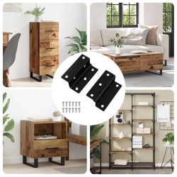 vidaXL Eņģe 2 pcs Melna 38 x 17 x 60 mm Dzelzs