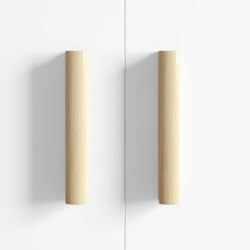 vidaXL Taisna rokturis 12 pcs Dabisks koka tonis 130 x 25 x 30 mm