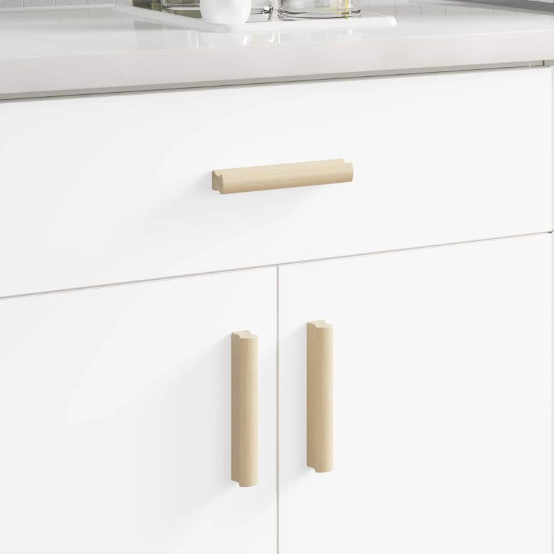 vidaXL Taisna rokturis 587 pcs Dabisks koka tonis 130 x 25 x 30 mm