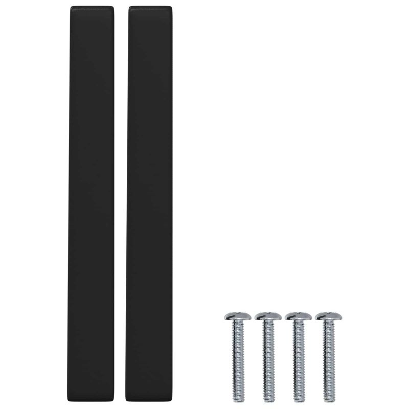 vidaXL Mēbeļu rokturis 2 pcs Melna 110 x 12 x 36 mm Dzelzs