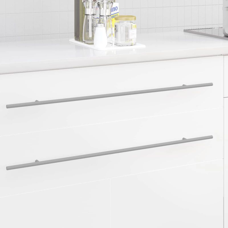 vidaXL Skapja rokturis 2 pcs Sudraba 800 mm Nerūsējošs tērauds