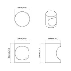 vidaXL Skapja rokturi 12 pcs Melna M4 x 12 mm Dzelzs