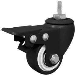 vidaXL Riteņi 12 pcs Melna 40,4 x 40,4 x 19,7 mm Dzelzs un neilons