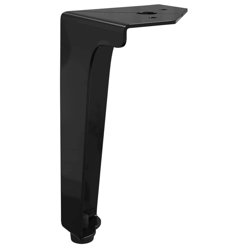 vidaXL Mēbeļu kājas 2 pcs Melna 54,1 x 54,1 x 100 mm Dzelzs