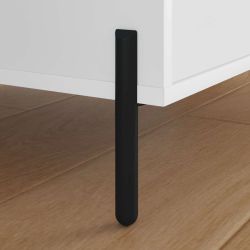 vidaXL Mēbeļu kājas 12 pcs Melna 66 x 36 x 160 mm Dzelzs