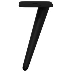 vidaXL Stāvošās kājas 2 pcs Melna 56 x 56 x 100 mm Dzelzs