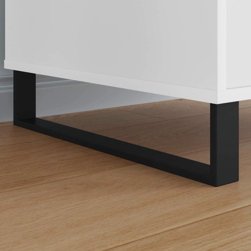 vidaXL Mēbeļu kājas 2 pcs Melna 481 x 40,5 x 100 mm Dzelzs