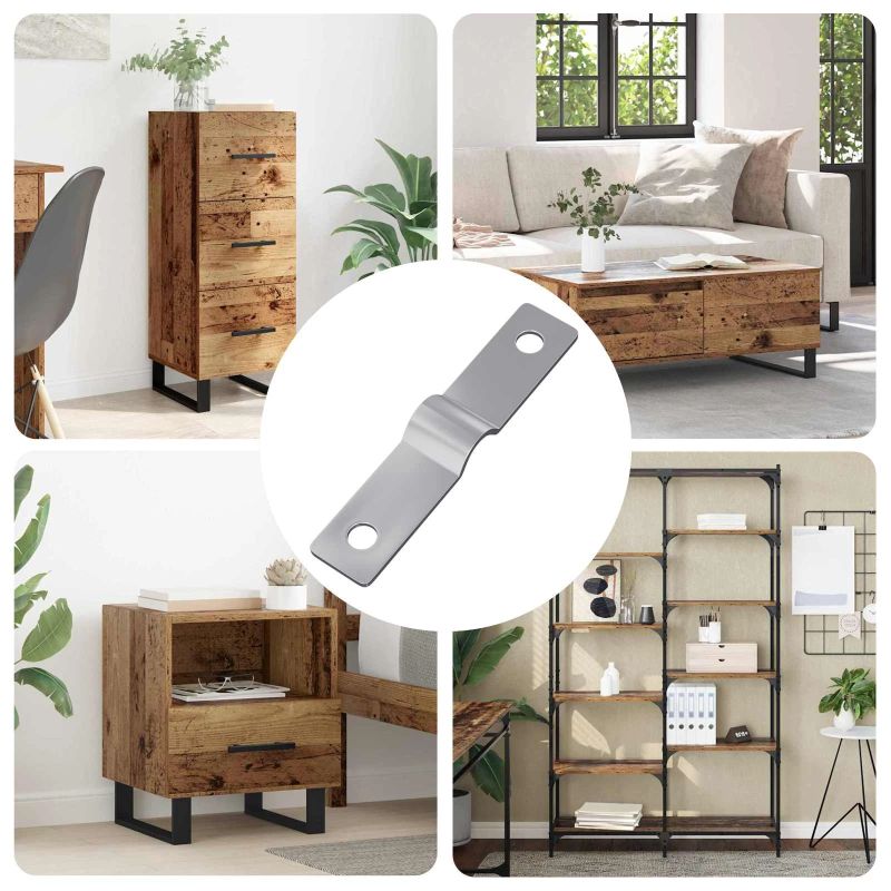 vidaXL Trieciena plāksne 12 pcs Sudraba 50 x 10 x 1,2 mm Dzelzs