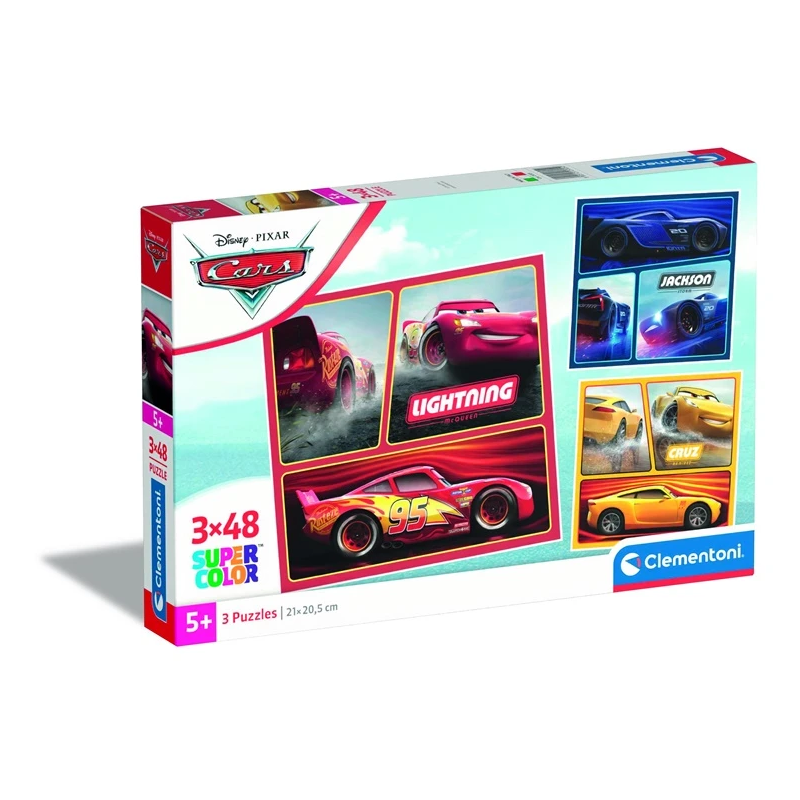 Puzle clementoni 3x48 cars 25305