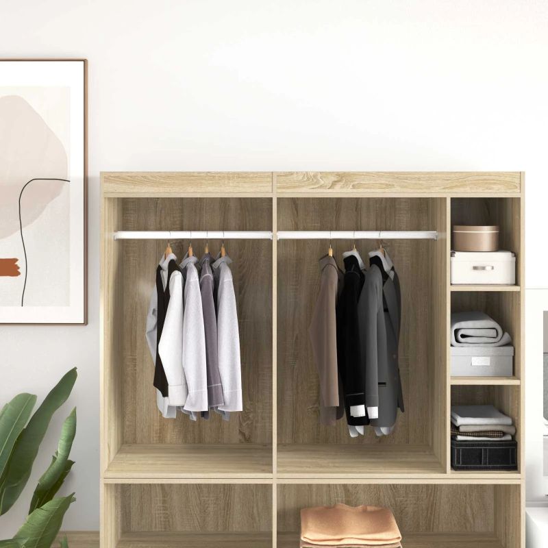 vidaXL Skapja stieple 2 pcs Sudraba 764 x 15 x 29 mm