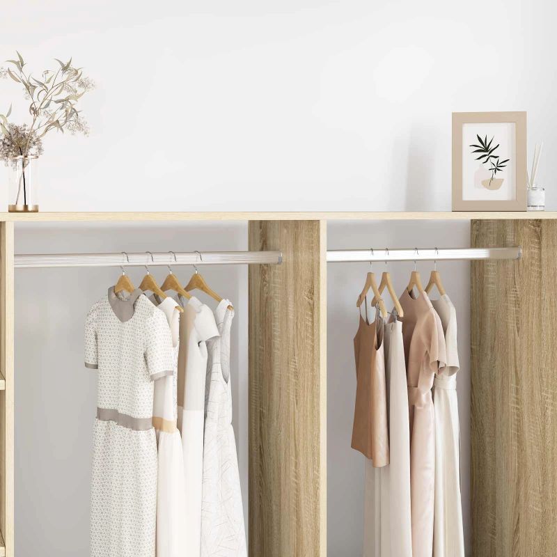 vidaXL Skapja stieple 2 pcs Sudraba 764 x 15 x 29 mm