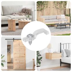 vidaXL LED līstes klipi 2 pcs Caurspīdīgs 23,8 x 7,3 x 4,3 mm