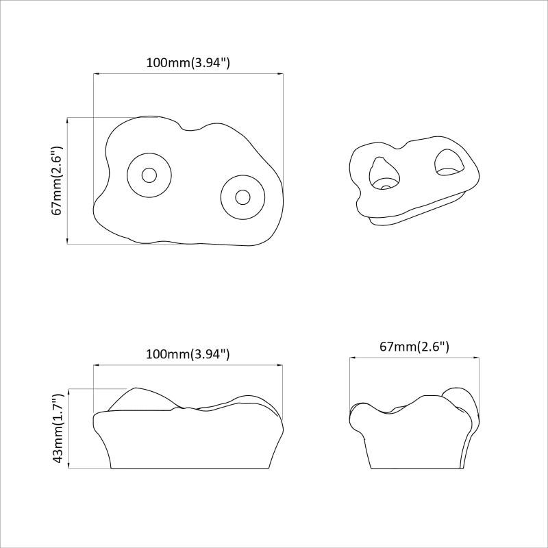 vidaXL Kāpšanas turētājs 12 pcs Dzeltena 100 x 67 x 43 mm PP