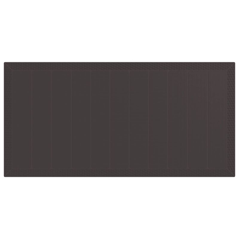 vidaXL Dārza ēdamgalds 7 pcs Brūna Polipropilēns