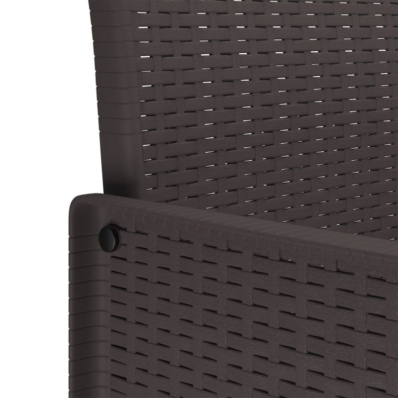 vidaXL Dārza ēdamgalds 9 pcs Brūna Polt rattan