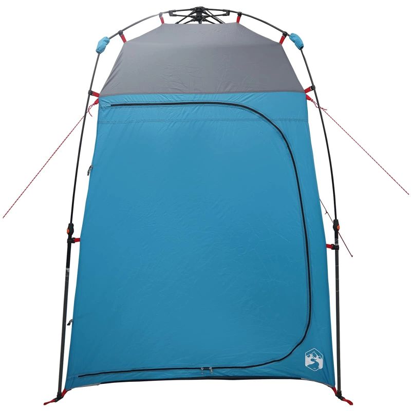 vidaXL Dušas telts ar uzglabāšanu Zila 160 x 160 x 227 cm Tērauds