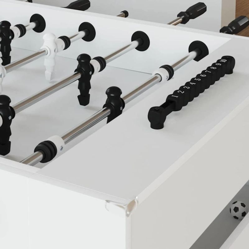 vidaXL Futbola galds Balts 146,5 x 74 x 85 cm Inženierijas koks