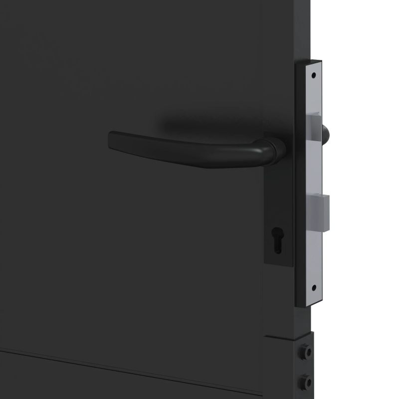 vidaXL Dārza vārti ar slēdzeni Melna 110 x 130 cm