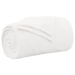 vidaXL Pledu segas 6 pcs Balts 150 x 200 cm Flīss