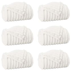 vidaXL Pledu segas 6 pcs Balts 270 x 240 cm Flīss