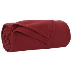 vidaXL Pleds Bordo sarkans 270 x 240 cm Flīss