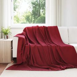 vidaXL Pledu segas 6 pcs Bordo sarkans 270 x 240 cm Flīss