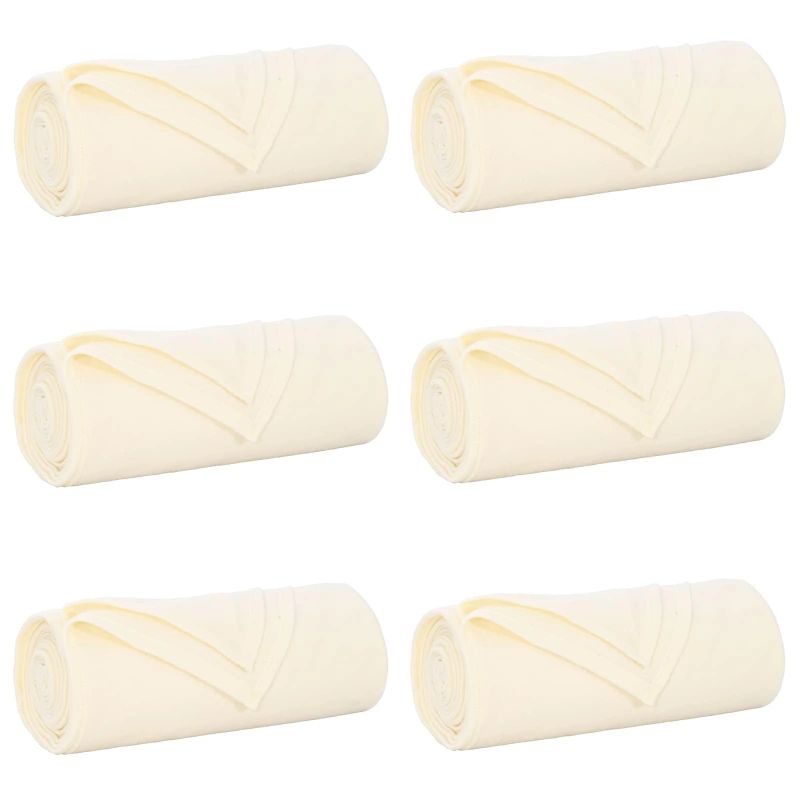 vidaXL Pledu segas 6 pcs Krēmkrāsa 270 x 240 cm Flīss