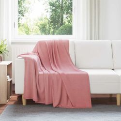 vidaXL Pledu segas 6 pcs Rozā 170 x 130 cm Flīss