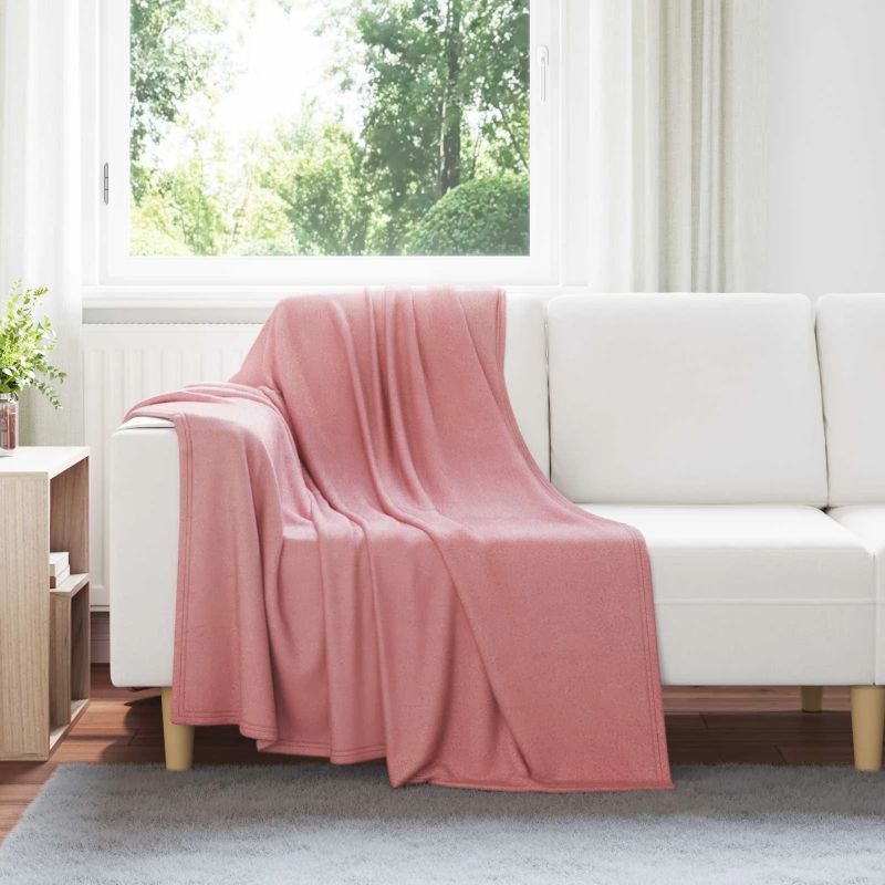 vidaXL Pledu segas 6 pcs Rozā 170 x 130 cm Flīss