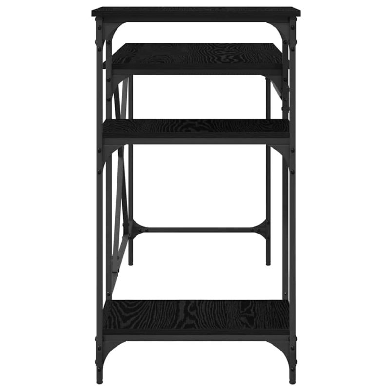 vidaXL Galds Melns ozolkoks 135 x 50 x 90 cm Inženierijas koks