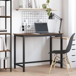 vidaXL galds Dūmaka ozols 80 x 50 x 76,5 cm Inženieru koks un tērauds